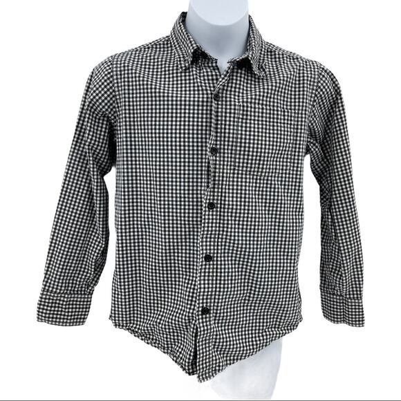 Gap Factory Kids Gingham Button Down Shirt Size M - Picture 1 of 6
